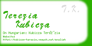 terezia kubicza business card